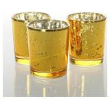 Richland Amber Gold Mercury Votive Holders 12