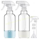 Glass Spray Bottles 16.9oz, 2 Pack (Clear)