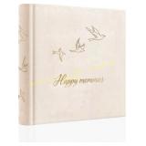 Holoary 4x6 Photo Album 200 Pockets Beige, ornamen