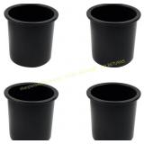 Dnyta 4pcs 4.2" x 4" Black Cup Holder Insert