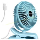 BESKAR USB Powered Clip-On Fan, 3 Speeds