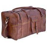 21 Inch Vintage Leather Duffel Bag