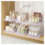 3 Pack Bathroom Organizers, 2-Tier, Pink