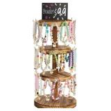 Pinzoveco 3-Tier Wooden Bracelet Display Stand