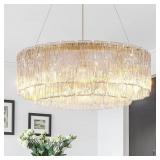 CATINER Gold 24" Crystal 10-Light Chandelier