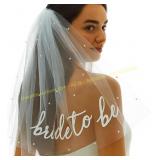Bride to Be Veil for Bachelorette Party, wigs, pen