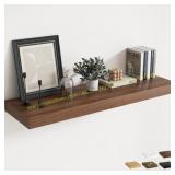Marsmiles 12" Deep Wall Shelves, Walnut