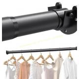 Supforce Closet Rods 17 84 in, 1.3" Black
