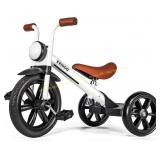 KRIDDO Kids Tricycles 2-5, 12" Wheel, White