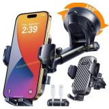 Car Phone Holder HTU: Suction & Clip Mount