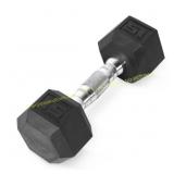 2ct CAP Barbell, 15lb Rubber Hex Dumbbell, Single