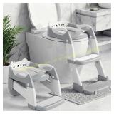 Orzbow Potty Seat - 2-in-1 Stool, Grey