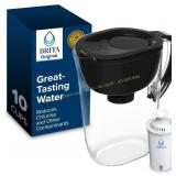 Brita 10-Cup Large Water Filter Pitcher, Black