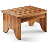 Holana 9" Acacia Wood One Step Stool