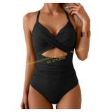Eomenie One-Piece Swimsuit, High-Waisted ( M )