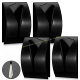 Boao 4 Pcs Self-Adhesive Towel Hook Black, cable,