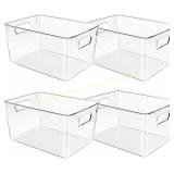 Clear Plastic Storage Bins for Pantry