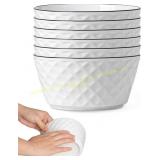 Yeacccng 6-Count Ceramic Cereal Bowls, 6"
