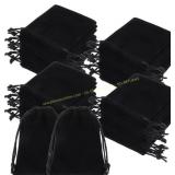 APLZGMG 100 Velvet Bags, 2.76x3.54" Black