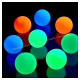 Skylety Glow Balls, 8pc, 2.6" (White/Blue), sigh h