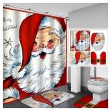 Drydiet 4-Pc Vintage Christmas Curtain Set