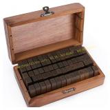 KMIKE Alphabet Stamps Set, 70pcs Wood Rubber