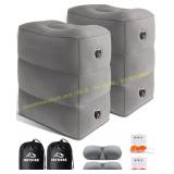 Inflatable Travel Foot Rest Pillow (2 Pack)
