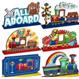 CroBlissful 6 Pcs Train Centerpiece Decoration