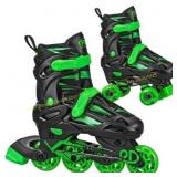 Roller Derby Green Wire Kids  Inline-Quad S
