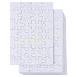 Juvale Blank Puzzle 48-Pack White Jigsaws 28