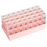 Pill Organizer 2x Daily, 30/31 Day (Pink)