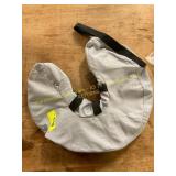 Car sun visor & grey blow up neck pillow