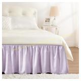 RIMELA Lavender Bed Skirt Queen 18" Drop