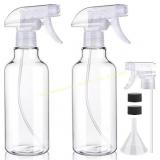 Plastic Spray Bottle 16.9oz/500ml 2 Pack Clear