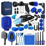 Qydipclin 45Pcs Car Detailing Kit, Brushes