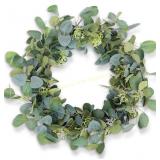 Eucalyptus Wreath 20" Greenery for Door, more plas