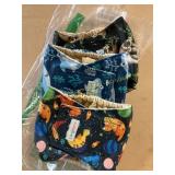 3 fabric diapers, dkibbith drill bits & converter