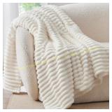 BedeLite Fleece Blanket 50x60 Cream White