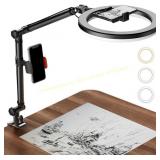 Ring Light with Stand, Phone Holder, USB Ring
