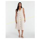 Time and Tru Linen Sleeveless Dress, XL (16-18)