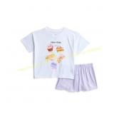 Wonder Nation Girls Tee & Shorts Pajama Set L