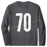 70 Distressed Long Sleeve Tee - large