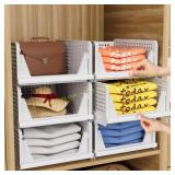 CTSNSLH 5 Pack Closet Organizer Box, White