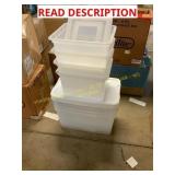 4pk Honz file boxes and 4pk Sterilite 70qt boxes