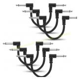 4 Inch Guitar Patch Cables 6 Pack(+misc