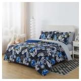 Your Zone Glow Gamer Bedding Set Full
