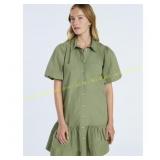 Free Assembly Women s Cotton Ruffle Mini Dress M