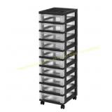 IRIS Craft Plastic Organizer Cart, 10 Drawers