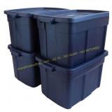 Rubbermaid 4-Pack 25-Gal Tote, Indigo