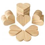 Unfinished Wooden Heart Block 4" x 4.5" (24)